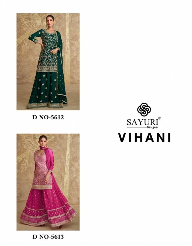 Vihani By Sayuri Designer Chinon Silk Readymade Suits Wholesale Price In Surat